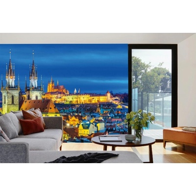 Dimex MA-5-1002 Samolepicí vliesová fototapeta na zeď Praha noční pohled rozměry 375 x 250 cm