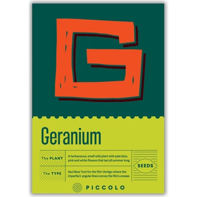 Piccolo Seeds G Geranium Pakost 6 zŕn