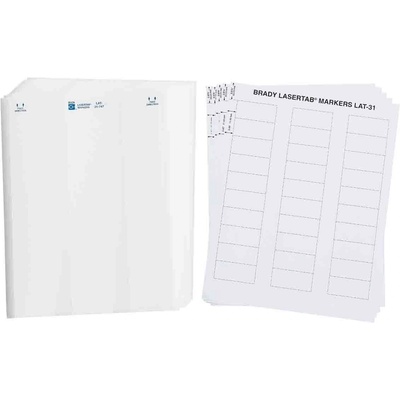 Brady LAT-31-747W-1 / 029690, LaserTab Laser Printable Labels, 50.80 mm x 22.86 mm (29690)