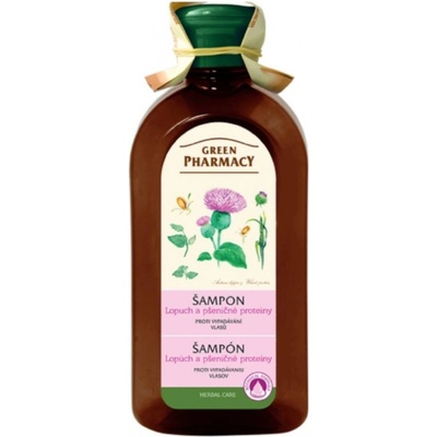 Green Pharmacy šampón proti vypadávaniu vlasov s lopúchom a pšenicou 350 ml