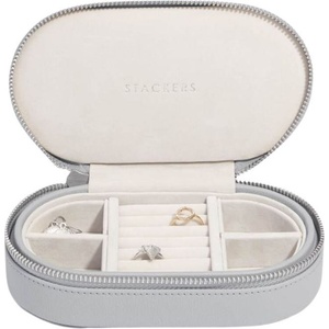 Stackers Пътническа кутия за бижута Stackers Travel овална каменносива (74558)