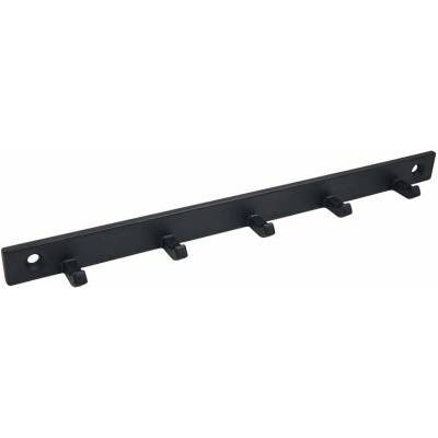 Věšák PATRIK 5x háček ČERNÝ MAT 210x15mm