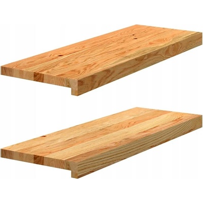 VidaXL Okenní parapety 2 ks, světle hnědá, 70 x 30 x 2 cm, masivní dubové dřevo