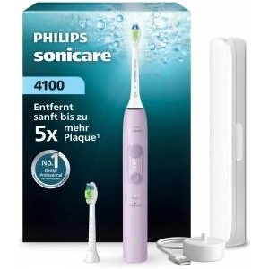 Philips Sonicare Series 4100 Electric Toothbrush - Sonic toothbrush with pressure sensor, 4 brushing modes, EasyStart function, SmarTimer, 21 days of battery life, Purple, HX4042/47, [New]