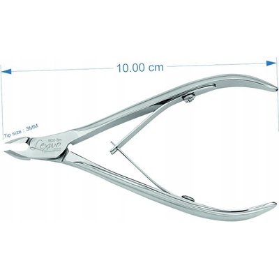 Lexwo kleště na kůži 10 cm, 3 mm typ R02-3 LESK