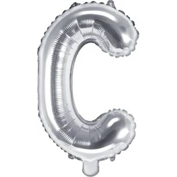 Image 1 of PartyDeco Балон от фолио Mini - Буква С 35см сребърен