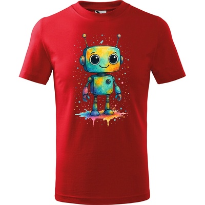 Handel detské tričko Veselý robotík červená