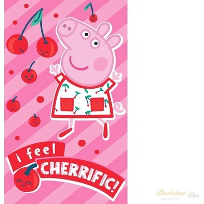 Carbotex Dětský ručník Prasátko Pepina Jako Třešnička 30 x 50 cm