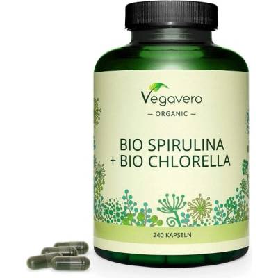Vegavero Спирулина + Хлорела, БИО 240 капсули | Vegavero (VV-VITA-88)