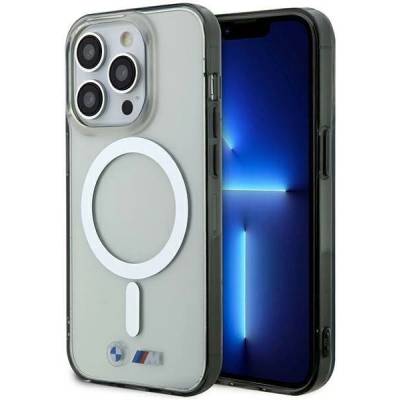 BMW Кейс BMW BMHMP14XHCRS за iPhone 14 Pro Max 6.7", прозрачен, твърд, Silver Ring MagSafe (BMW000611-0)