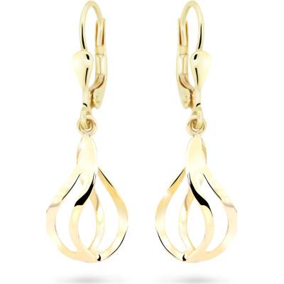 Cutie Jewellery - gold Zlaté ručně porývané náušnice M405