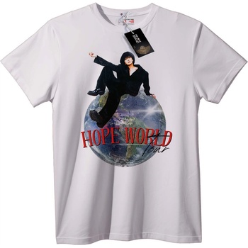 NOONEBRAND Тениска Hope World - 6XL, White