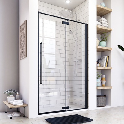 Aquatek JAGUAR B5 110 jednokřídlé sprchové dveře, černá matná, čiré sklo 8mm, 107,5-111x200 cm