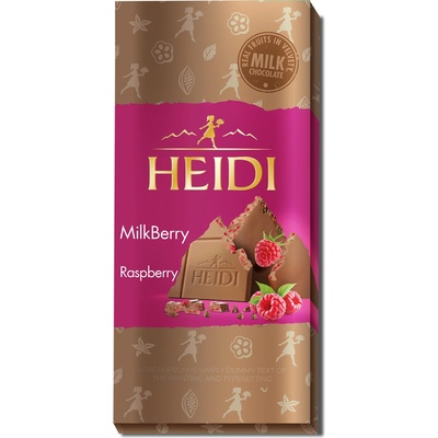 Heidi Mléčná s malinami 80 g