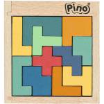 Pino Дървена мини главоблъсканица Pino, 11 части, пастелни цветове (8279-11P)