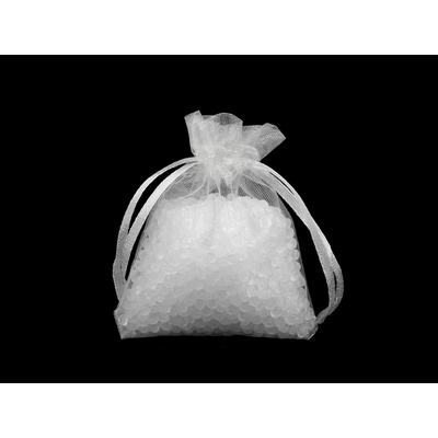 Dárkový pytlík 7x9 cm organza - bílá (5 ks)