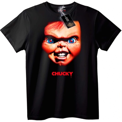 NOONEBRAND Тениска Лице на Chucky - M, Black