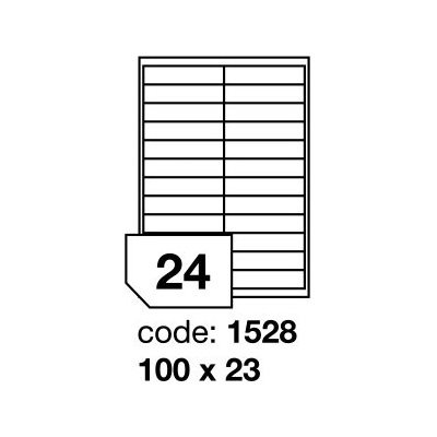 Rayfilm R0119.1528D samolepící 100x23mm bílé lesklé laser 300 listů
