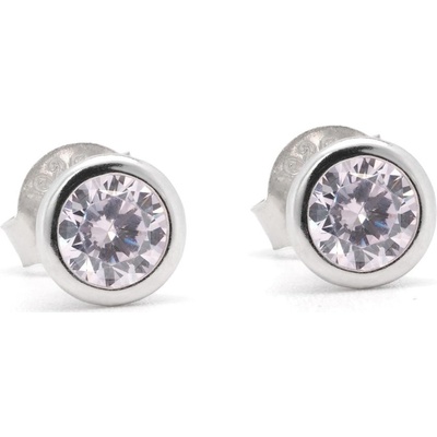 Rafity stříbrné se světle růžovým safírem E0122PZ-22