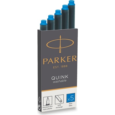 Parker 1502/0150383 inkoustové bombičky Parker, omyvatelné modrý 5 ks