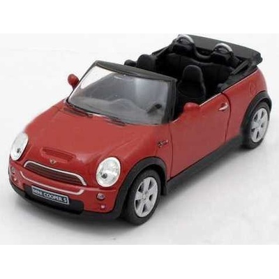 Welly Mini Cooper S Cabrio model červený 1:34
