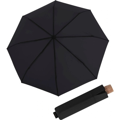 Knirps Timber manual skladací dáždnik black