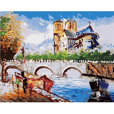 zuty Malování Podle Čísel Pohled Na Pařížskou Uličku 80 x 100 Cm Plátno Rám