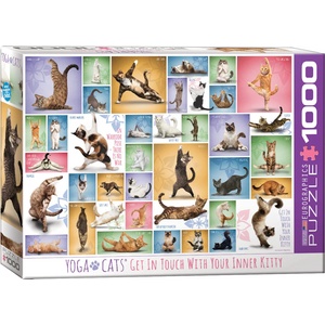 EUROGRAPHICS Пъзел Eurographics от 1000 части - Йога котки (60000953)