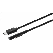 Manhattan 353632 nabíjecí, Surface Connect to USB-C Charging Cable (M/M), 15 V / 3 A, 1.8m, černý