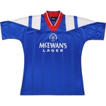 Team Футболна фланелка Team Mens Licensed Retro Football Shirt Rangers - Blue/White
