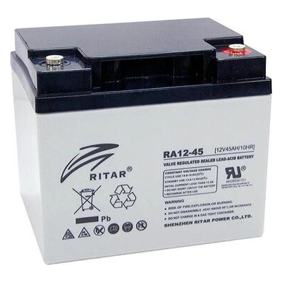 Ritar power Оловна Батерия (RA12-45) AGM 12V / 45 Ah - 198 / 166/ 169mm терминал F11(M6) RITAR (RITAR-RA12-45)