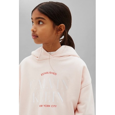 Calvin Klein суичър с качулка за деца с памук (LVCKTJB36G.128.170.9BY2)