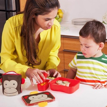 SKIP HOP Zoo Krabička na desiatu 4-dielna Opička