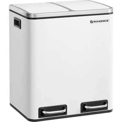 Songmics Koš na tříděný odpad 2 x 15 l bílý – Hledejceny.cz