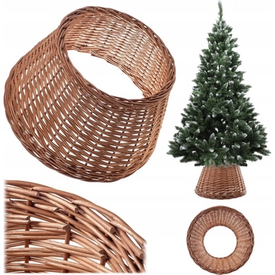 Obal na stojan na vianočný stromček Kadax, hnedá prútená, 45 cm