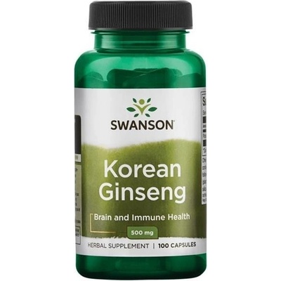 Swanson Korean Ginseng Korejský Ženšen 500 mg 100 kapslí