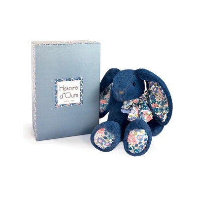 Histoire d'Ours Zajíček Bunny Blue Copain Calin modrý 25 cm