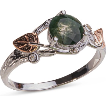 Silenti Jewelry Сребърен пръстен "Хербарий" - 6 - 52мм (16.6мм диам. )