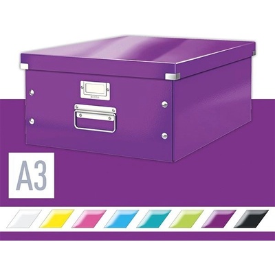 LEITZ WOW Click & Store A3 36.9 x 20 x 48,2 cm, purpurová