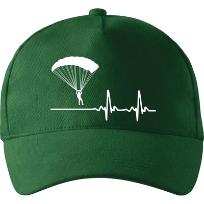 Paragliding EKG so zahnutým šiltom a látkovou sponou Fľaškovozelená