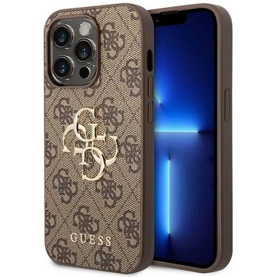 GUESS GUHCP15L4GMGBR iPhone 15 Pro 6, 1" кафяв твърд калъф 4G Big Metal Logo (GUHCP15L4GMGBR)