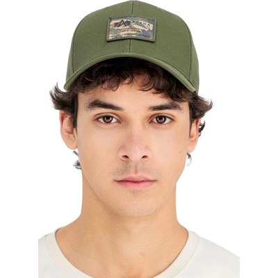 Alpha Industries Crew Camo Cap dark olive zelená
