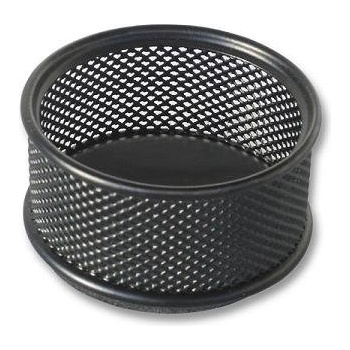 Поставка за кламери, кръгла, мрежеста, метална, черна