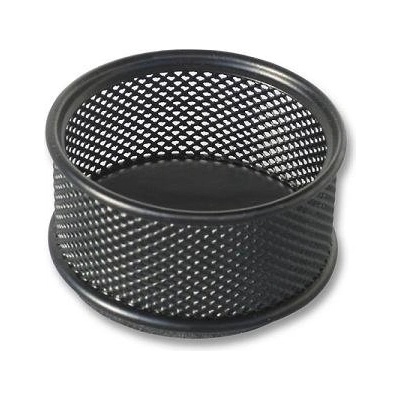Поставка за кламери, кръгла, мрежеста, метална, черна