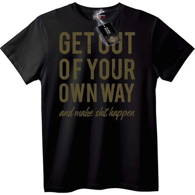 NOONEBRAND Тениска Излез от Пътя си - S, Black