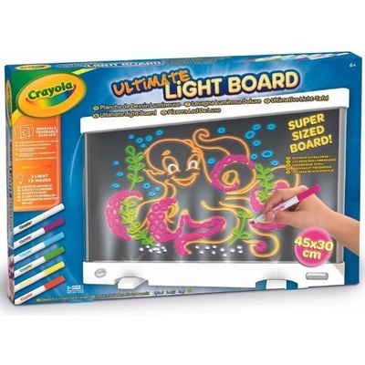 Crayola Neon svietiaca kresliaca tabuľa s fixkami