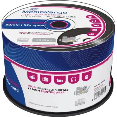 MediaRange CD-R Vinil+PRINT 700Mb. 50 броя в шпиндел (4260283111459)
