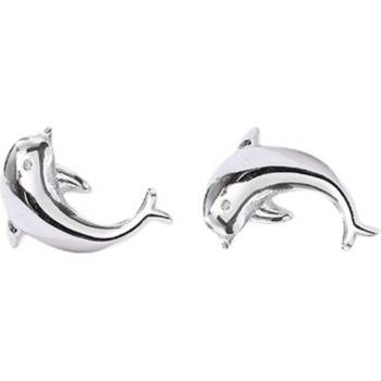 Silenti Jewelry Сребърни обеци "Делфин" - Без камък