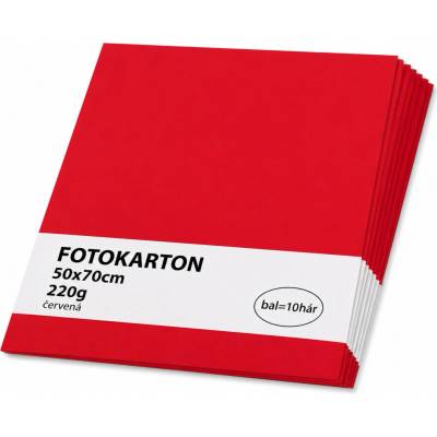 Fotokarton 220 g/m² červený 50 × 70 cm 10 archů