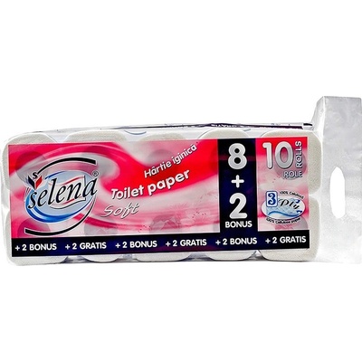 Селена Тоалетна хартия Селена 10бр 3пл (1776)